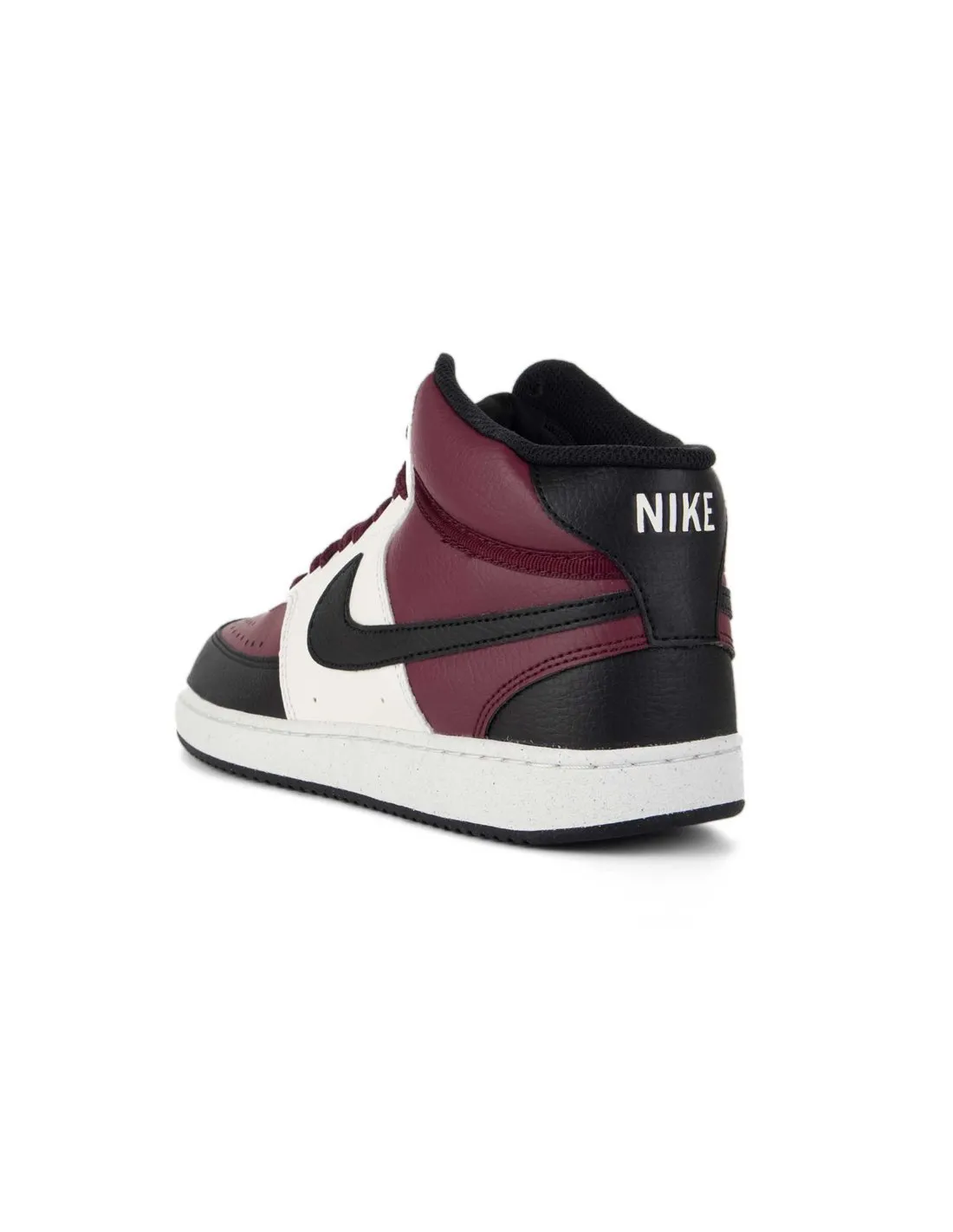 NIKE  ZAPATILLAS NEGRAS, BURDEOS Y BLANCAS COURT VISION MID HOMBRE