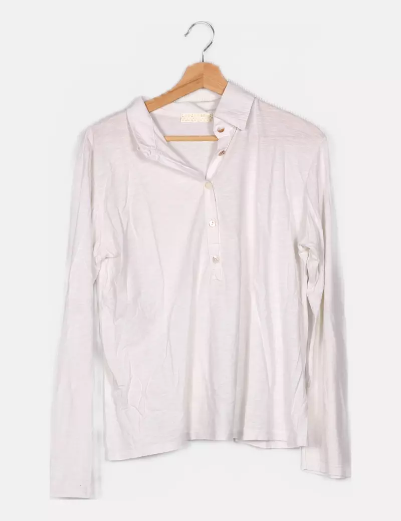 NoName Camiseta blanca con botones