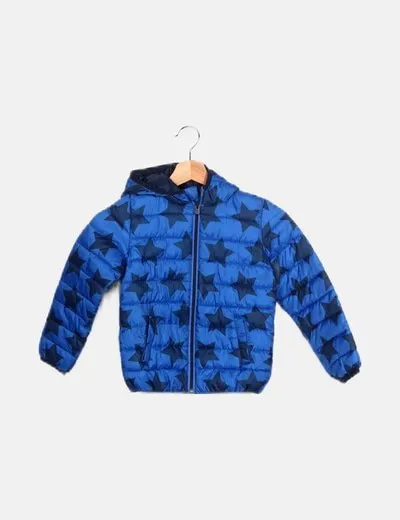 NoName Chaqueta azul acolchada estampada