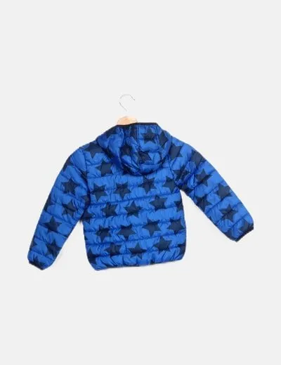 NoName Chaqueta azul acolchada estampada