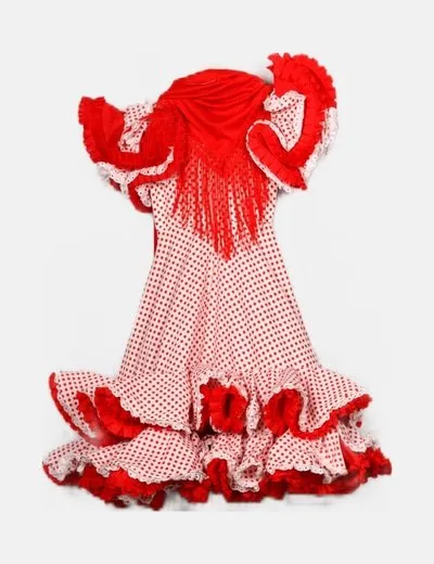 NoName Vestido andaluz con toquilla