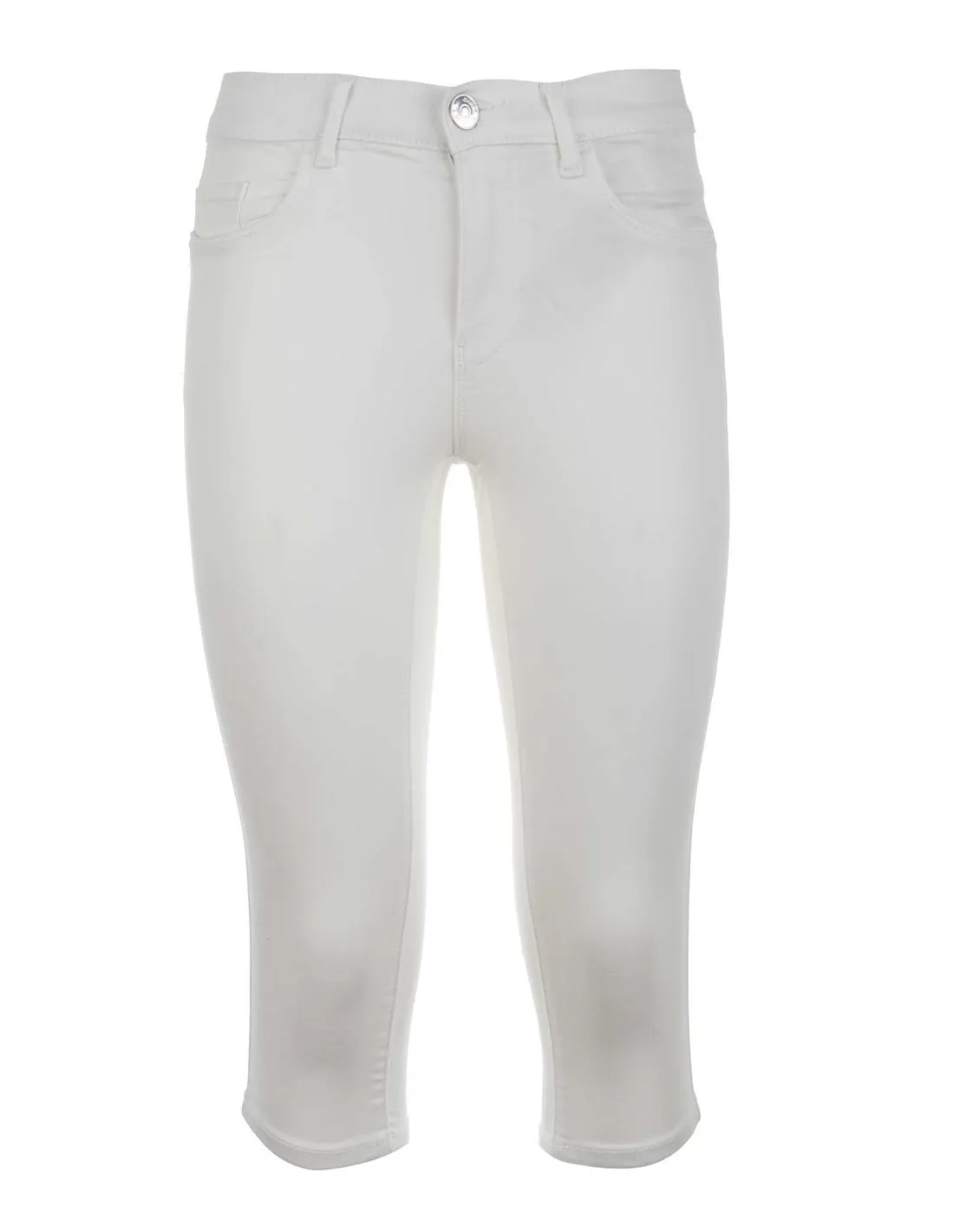 ONLY  PANTALóN BLANCO DENIM ONLRAIN LIFE KNICKERS MUJER