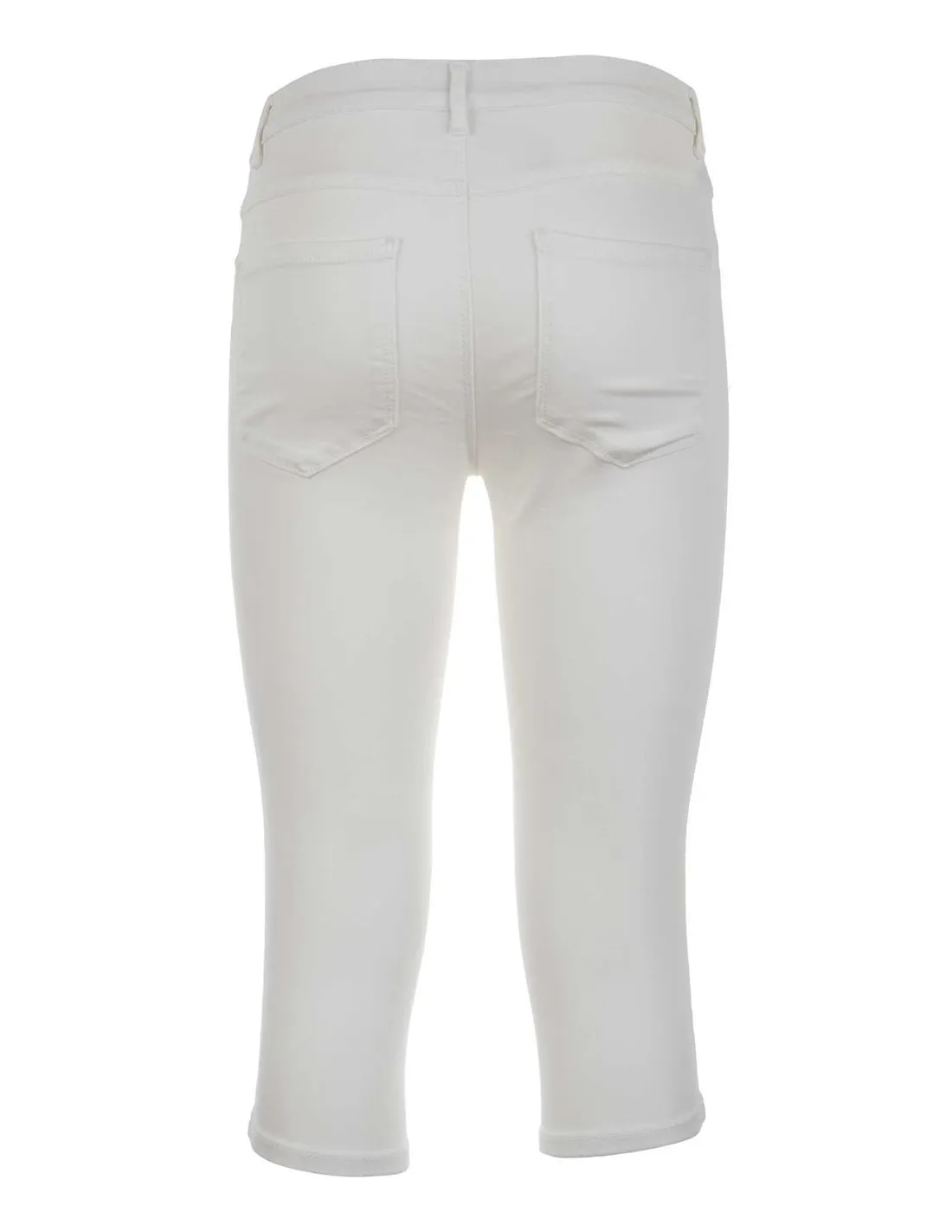 ONLY  PANTALóN BLANCO DENIM ONLRAIN LIFE KNICKERS MUJER
