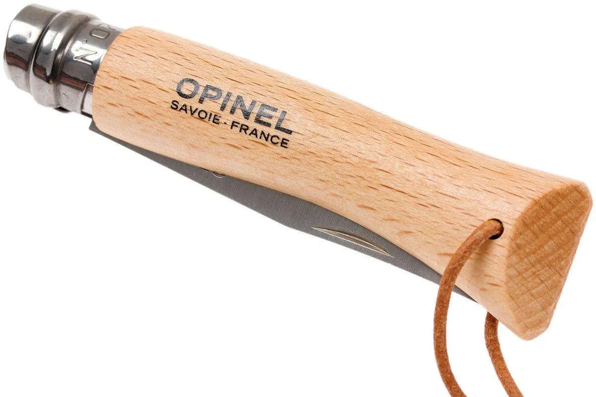 Opinel navaja No. 7 Classic, acero inoxidable, longitud de la cuchilla 8 cm