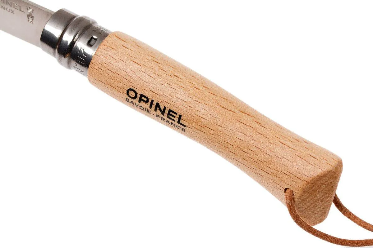 Opinel navaja No. 7 Classic, acero inoxidable, longitud de la cuchilla 8 cm
