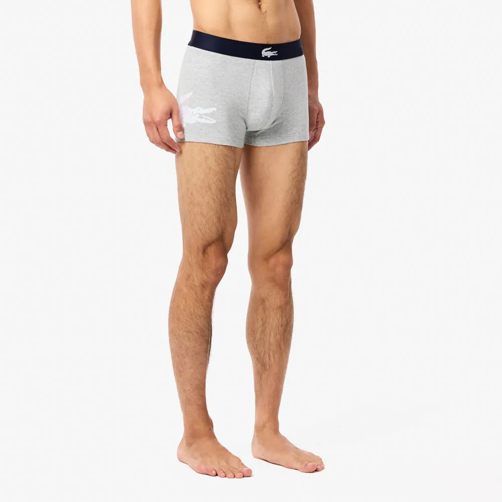 Pack 3 Calzoncillos Boxers Lacoste Gris, Rojo, Azul S