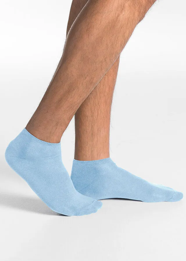 Pack de 8 pares de calcetines deportivos blanco / azul marino / gris moteado / azul glaciar