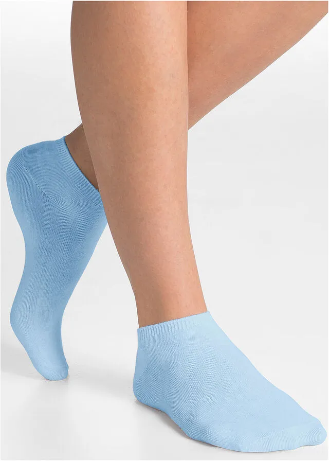 Pack de 8 pares de calcetines deportivos blanco / azul marino / gris moteado / azul glaciar