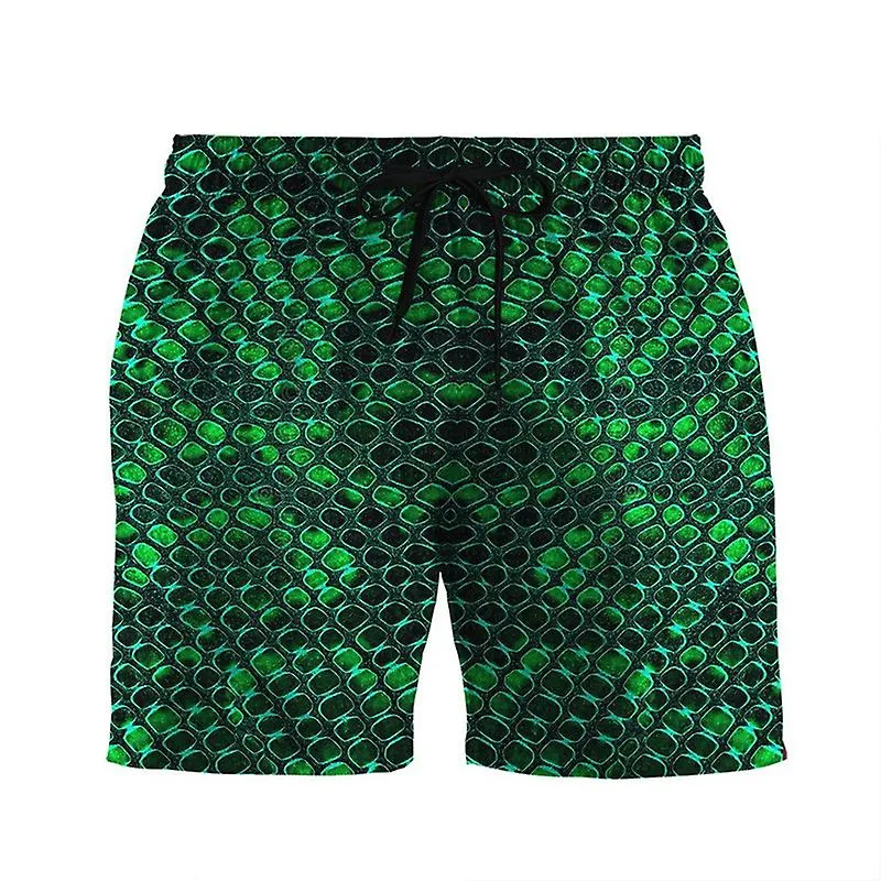 Pantalones cortos de piel con impresión 3d de animales para hombres Tiger Snake Zebra Graphic Summer Outdoor Cool Street Beach S