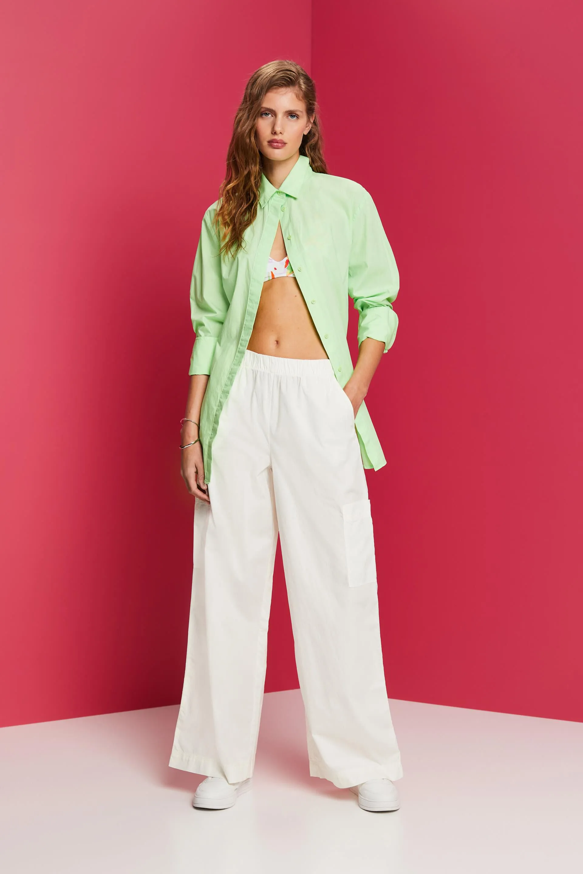 Pantalones estilo cargo, 100% algodón