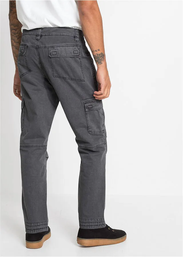Pantalones holgados de estilo cargo y corte recto pizarra