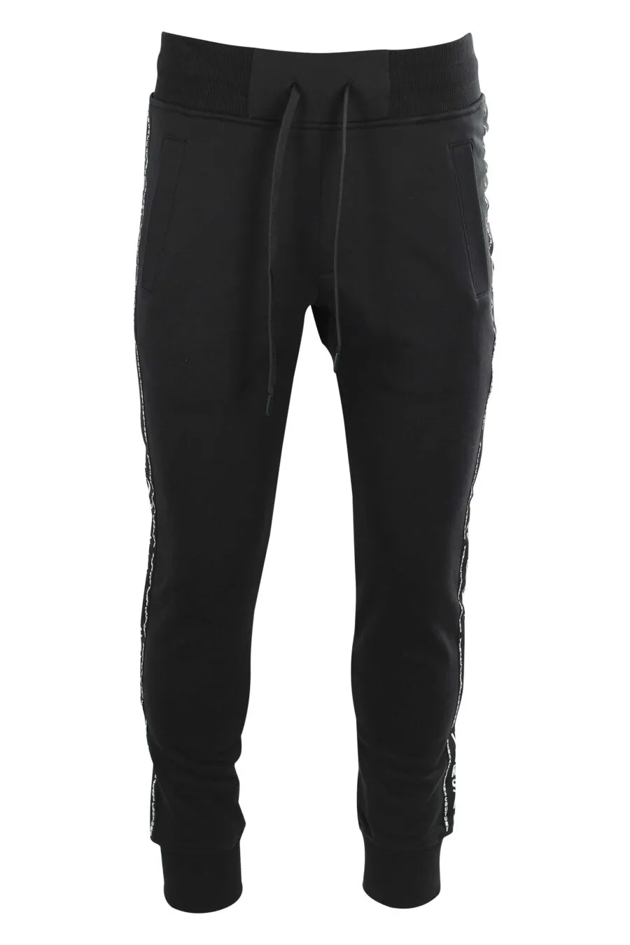 Pantalón de chándal negro con logo en cinta