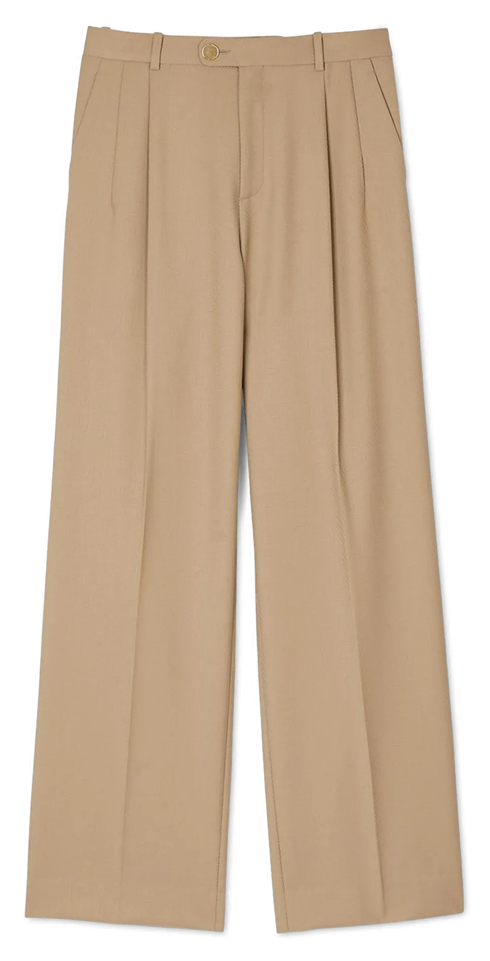 Pantalón de traje ancho en amarillo