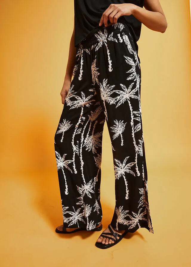 Pantalón Negro estampado