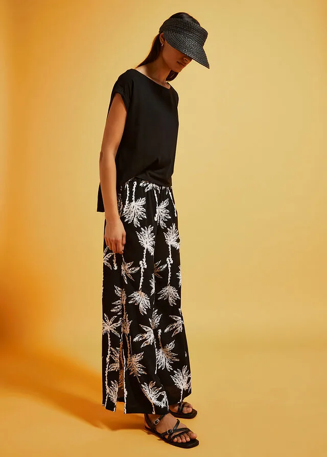 Pantalón Negro estampado