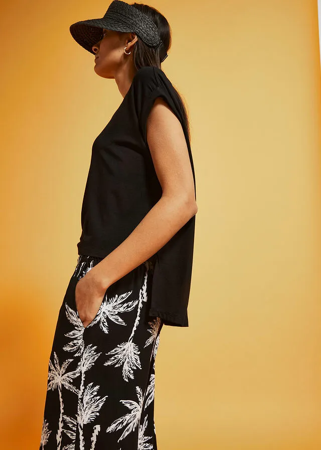 Pantalón Negro estampado