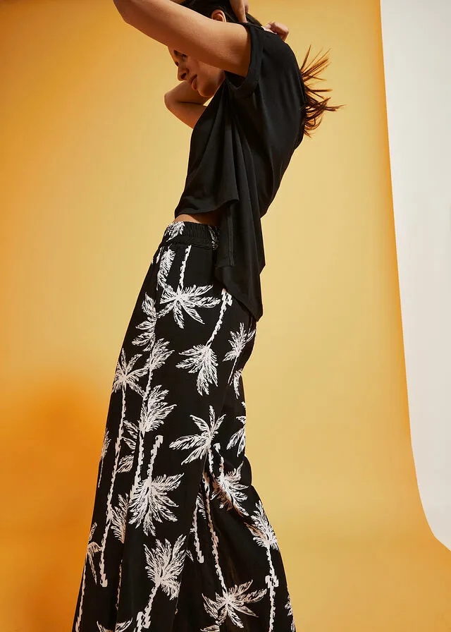 Pantalón Negro estampado