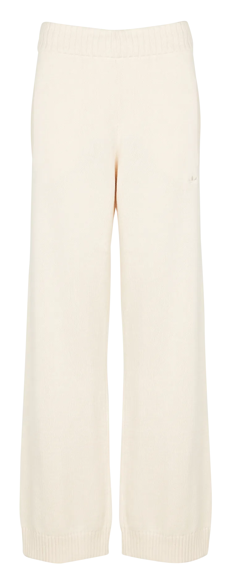 Pantalón recto de algodón en beige