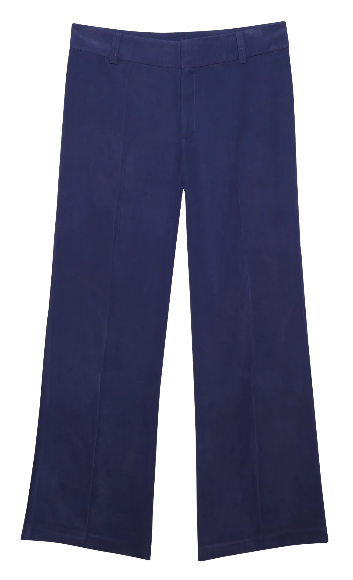 Pantalón recto vaporoso en azul
