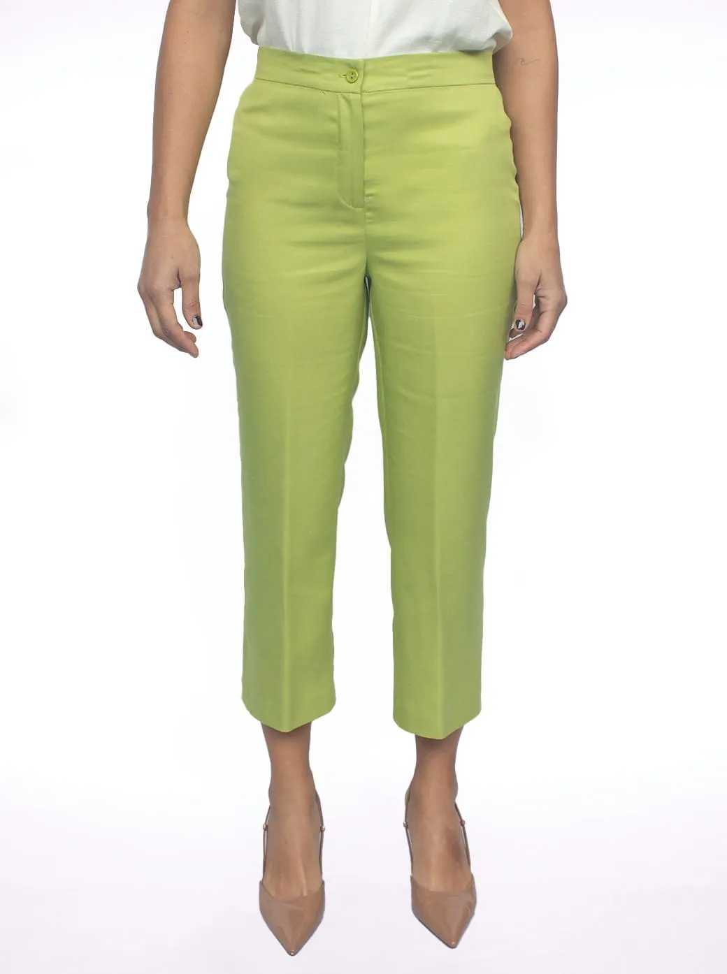 Pantalón verde capri Esenciales
