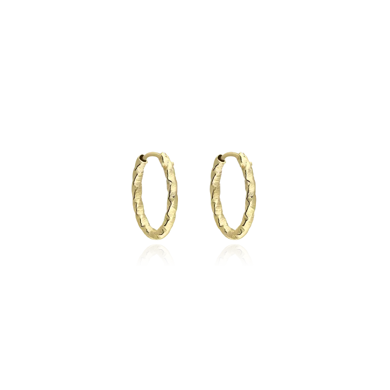 PENDIENTES ARO GALLONEADO ORO 18k