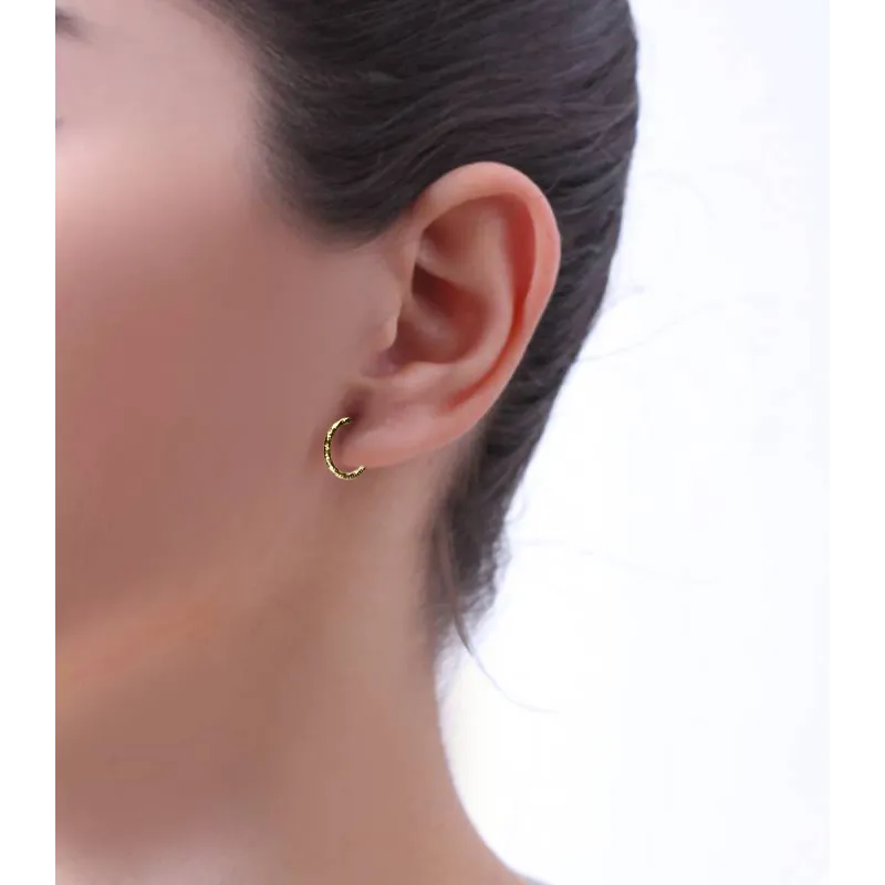 PENDIENTES ARO GALLONEADO ORO 18k