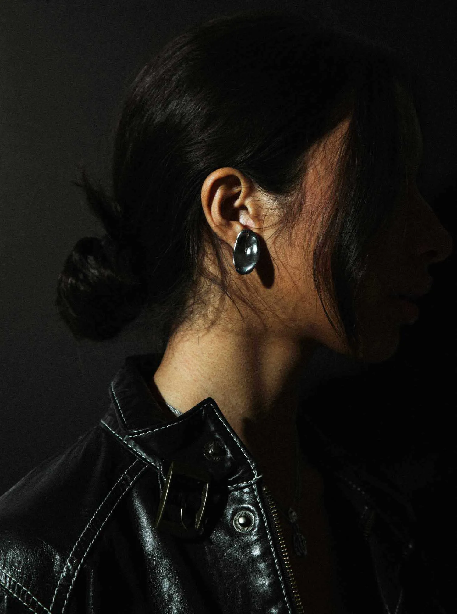 Pendientes originales diseo convexo líquido