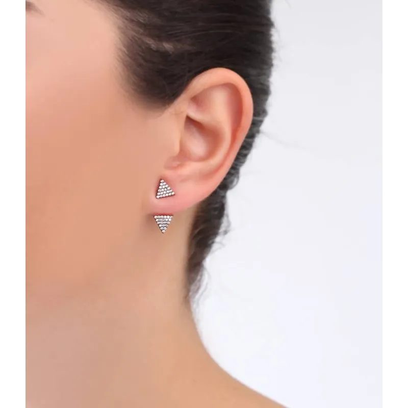 Pendientes "Emphasis" Triángulos blanco