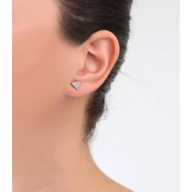 Pendientes "Emphasis" Triángulos blanco