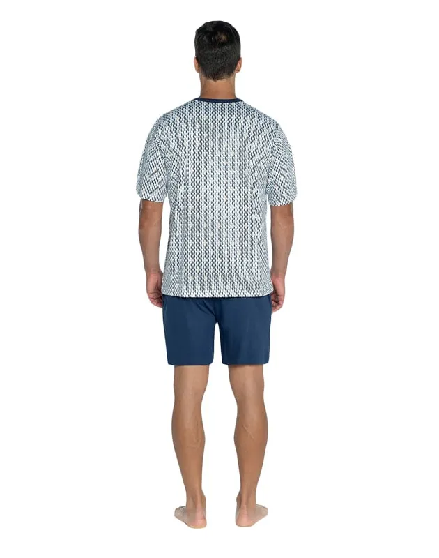 Pijama Guasch de Algodón estampado con caballitos y tapeta con botones