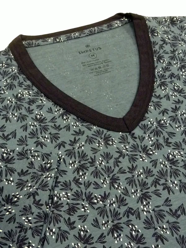 Pijama Impetus corto de Lyocell con estampado vegetal 
