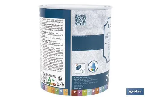 Pintura a la tiza chalk paint | Adecuada para restauración y decoración de muebles | Diferentes capacidades | Varios colores