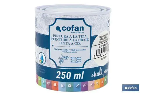 Pintura a la tiza chalk paint | Adecuada para restauración y decoración de muebles | Diferentes capacidades | Varios colores
