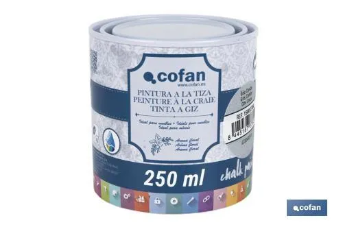 Pintura a la tiza chalk paint | Adecuada para restauración y decoración de muebles | Diferentes capacidades | Varios colores