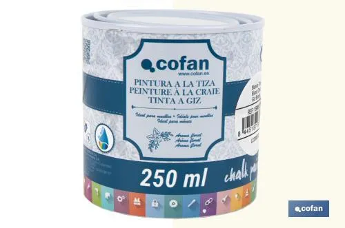 Pintura a la tiza chalk paint | Adecuada para restauración y decoración de muebles | Diferentes capacidades | Varios colores