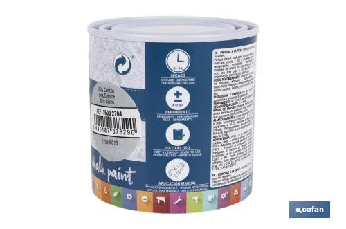 Pintura a la tiza chalk paint | Adecuada para restauración y decoración de muebles | Diferentes capacidades | Varios colores