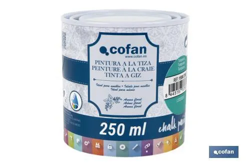 Pintura a la tiza chalk paint | Adecuada para restauración y decoración de muebles | Diferentes capacidades | Varios colores