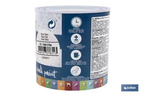 Pintura a la tiza chalk paint | Adecuada para restauración y decoración de muebles | Diferentes capacidades | Varios colores
