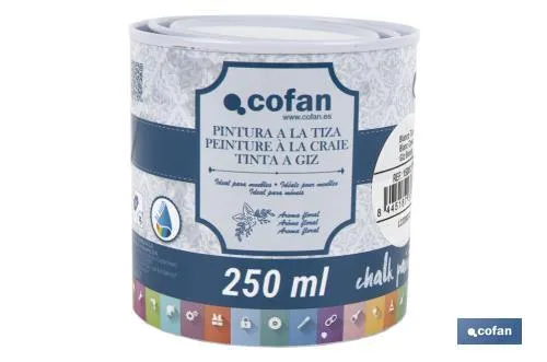 Pintura a la tiza chalk paint | Adecuada para restauración y decoración de muebles | Diferentes capacidades | Varios colores