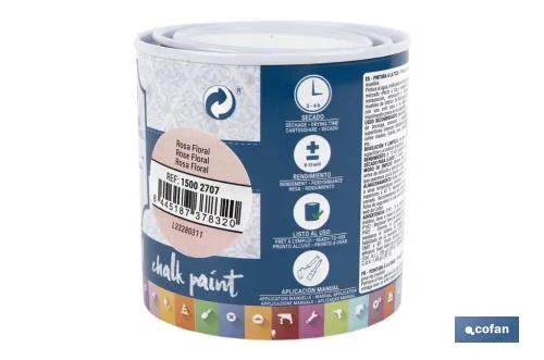 Pintura a la tiza chalk paint | Adecuada para restauración y decoración de muebles | Diferentes capacidades | Varios colores