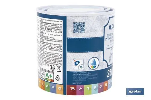 Pintura a la tiza chalk paint | Adecuada para restauración y decoración de muebles | Diferentes capacidades | Varios colores