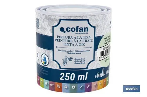 Pintura a la tiza chalk paint | Adecuada para restauración y decoración de muebles | Diferentes capacidades | Varios colores