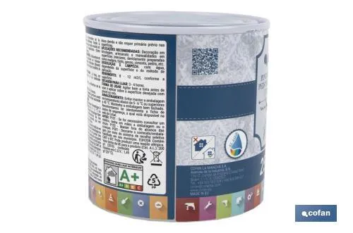 Pintura a la tiza chalk paint | Adecuada para restauración y decoración de muebles | Diferentes capacidades | Varios colores