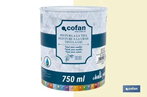 Pintura a la tiza chalk paint | Adecuada para restauración y decoración de muebles | Diferentes capacidades | Varios colores