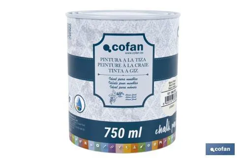 Pintura a la tiza chalk paint | Adecuada para restauración y decoración de muebles | Diferentes capacidades | Varios colores