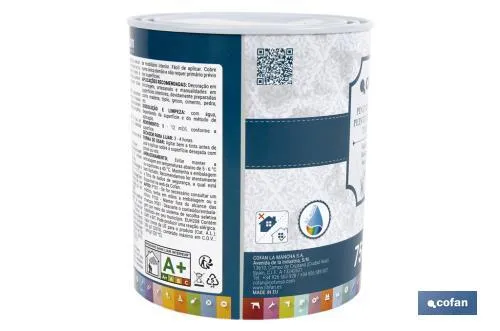 Pintura a la tiza chalk paint | Adecuada para restauración y decoración de muebles | Diferentes capacidades | Varios colores