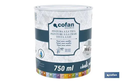 Pintura a la tiza chalk paint | Adecuada para restauración y decoración de muebles | Diferentes capacidades | Varios colores
