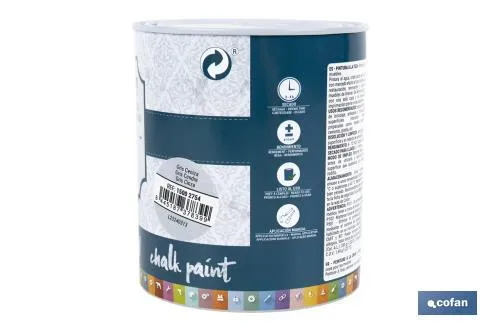 Pintura a la tiza chalk paint | Adecuada para restauración y decoración de muebles | Diferentes capacidades | Varios colores