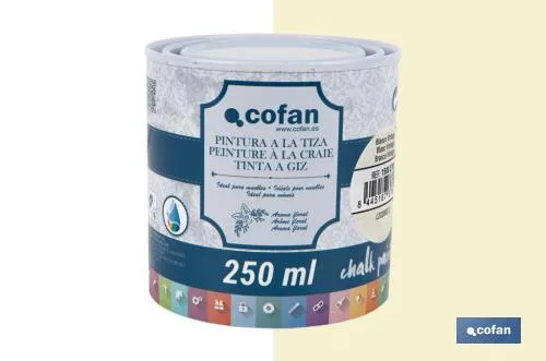 Pintura a la tiza chalk paint | Adecuada para restauración y decoración de muebles | Diferentes capacidades | Varios colores