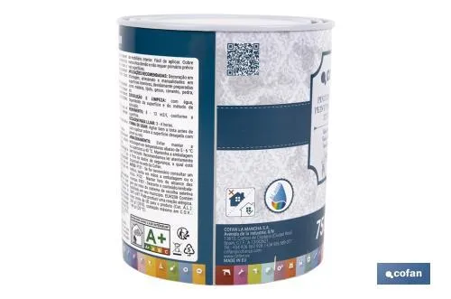 Pintura a la tiza chalk paint | Adecuada para restauración y decoración de muebles | Diferentes capacidades | Varios colores